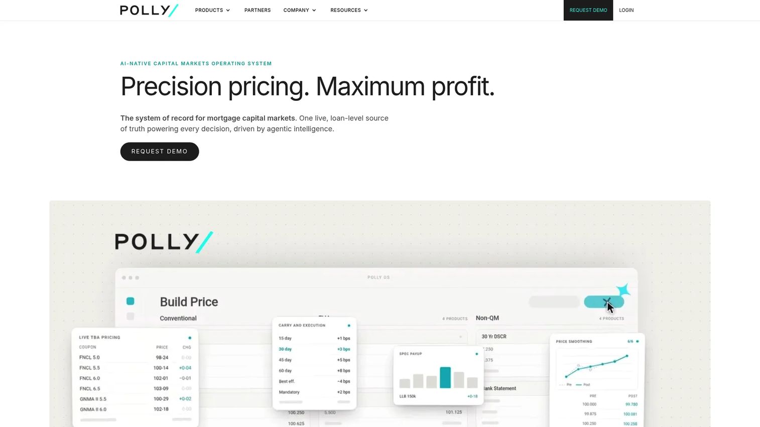 PollyEx mortgage capital markets pricing software
