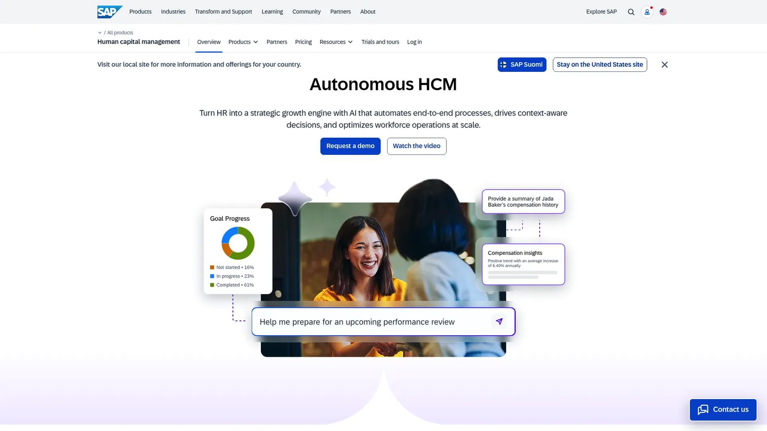 SAP SuccessFactors Workforce Analytics enterprise HR reporting interface