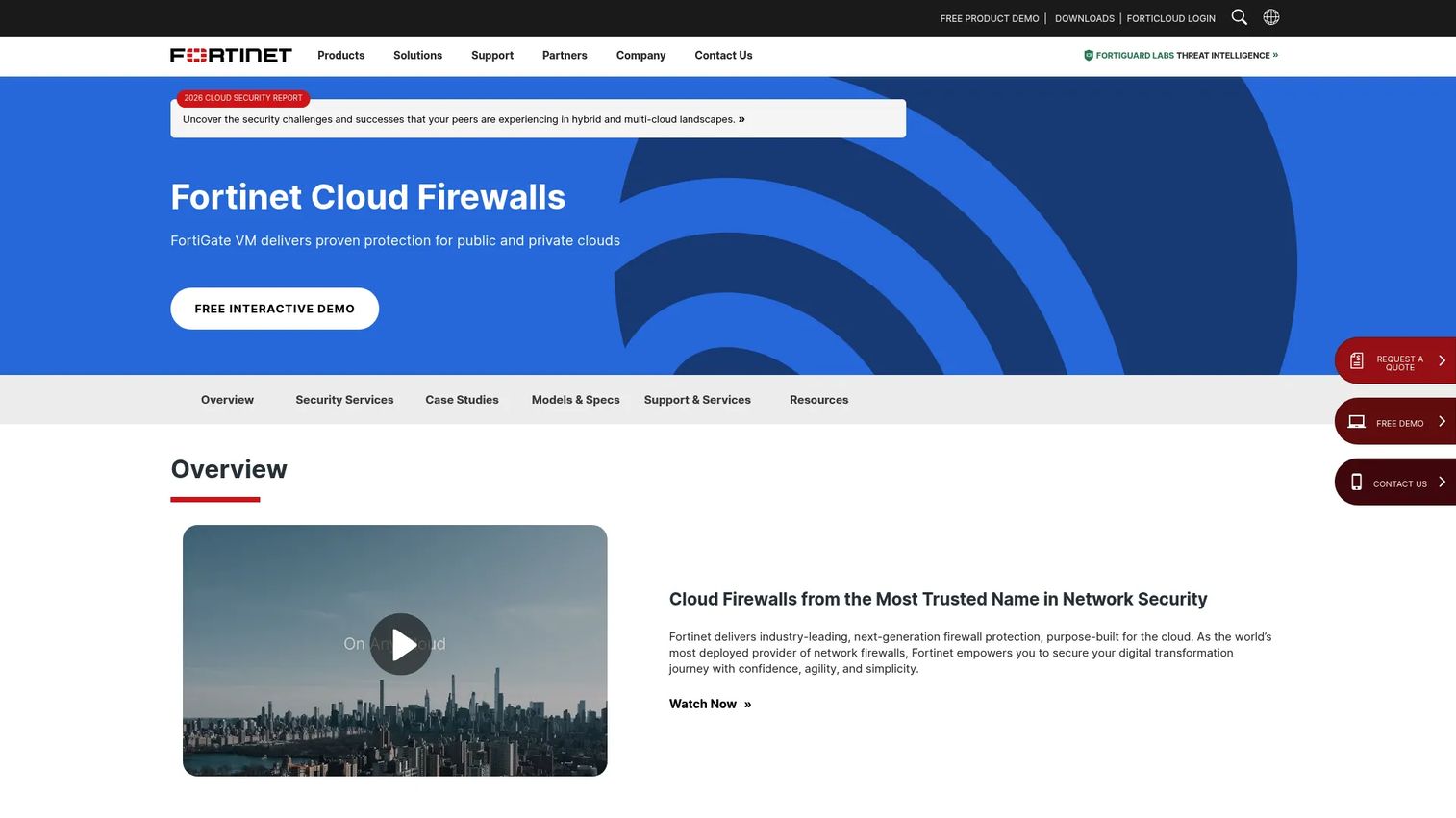 FortiGate-VM virtual appliance for SD-WAN, firewall, VPN, and cloud routing