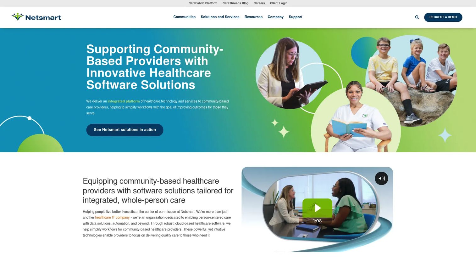 Netsmart homepage screenshot