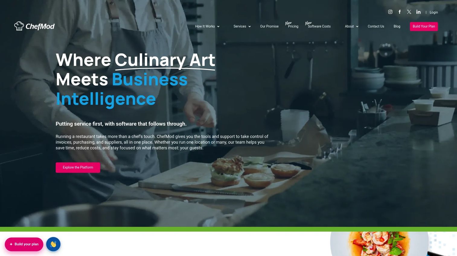 ChefMod homepage screenshot