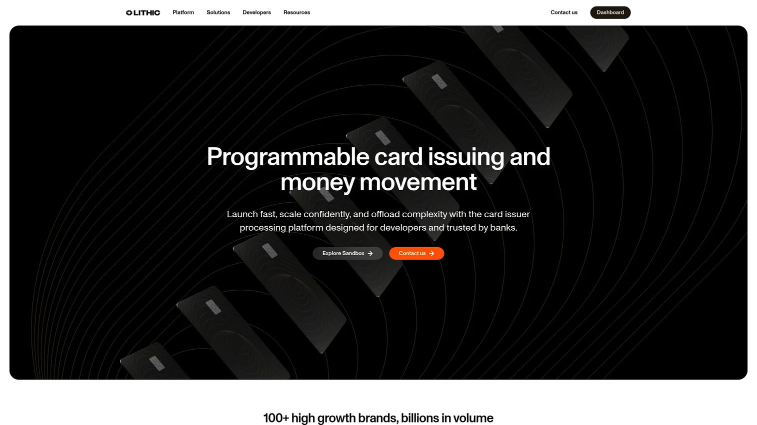 Lithic API-first payment card issuance software