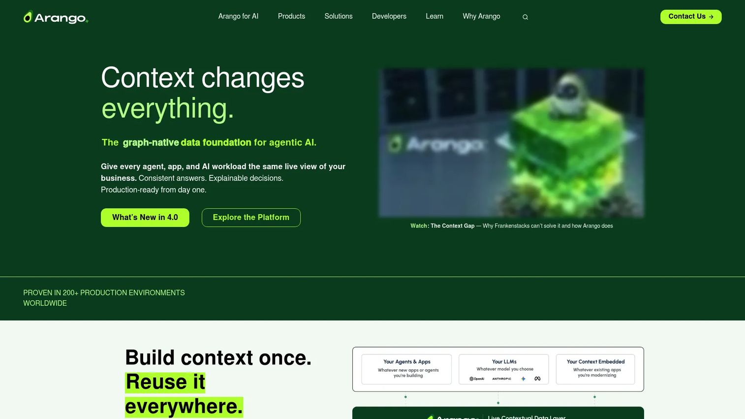 ArangoDB multi-model database supporting key value, document, graph, and search data