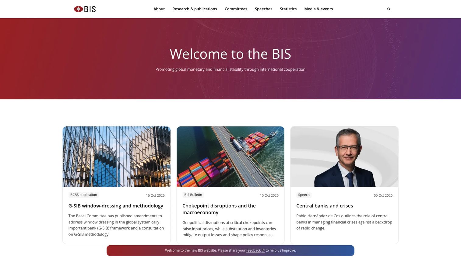 Bank for International Settlements CBDC research homepage