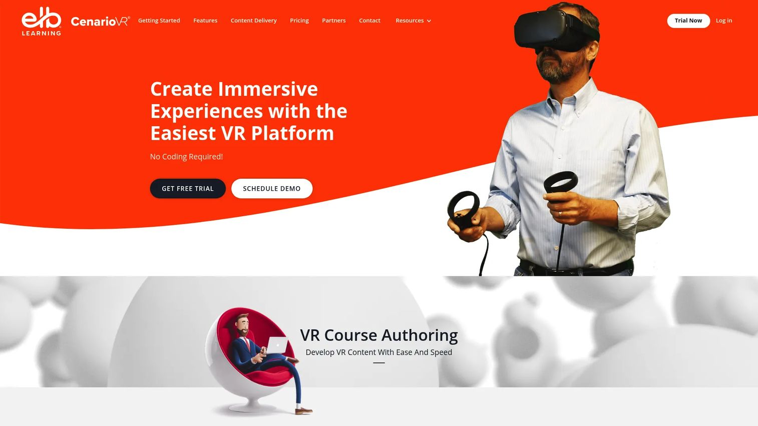 CenarioVR virtual reality training software interface