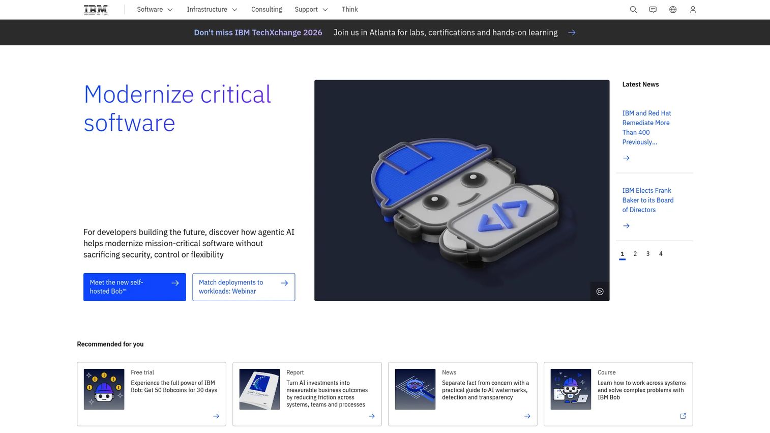 IBM data platform homepage