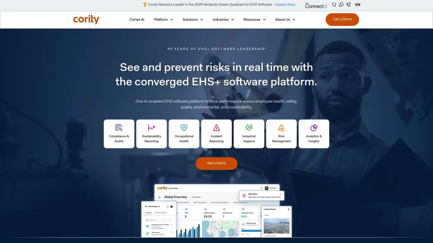 CorityOne EHS compliance and risk management platform