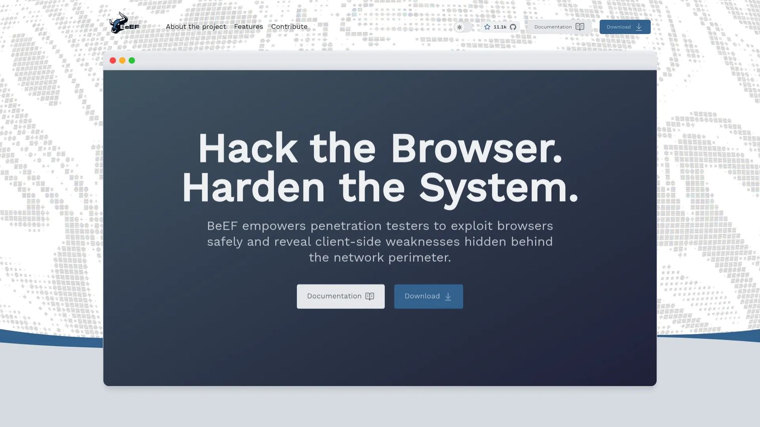 BeEF browser exploitation framework interface
