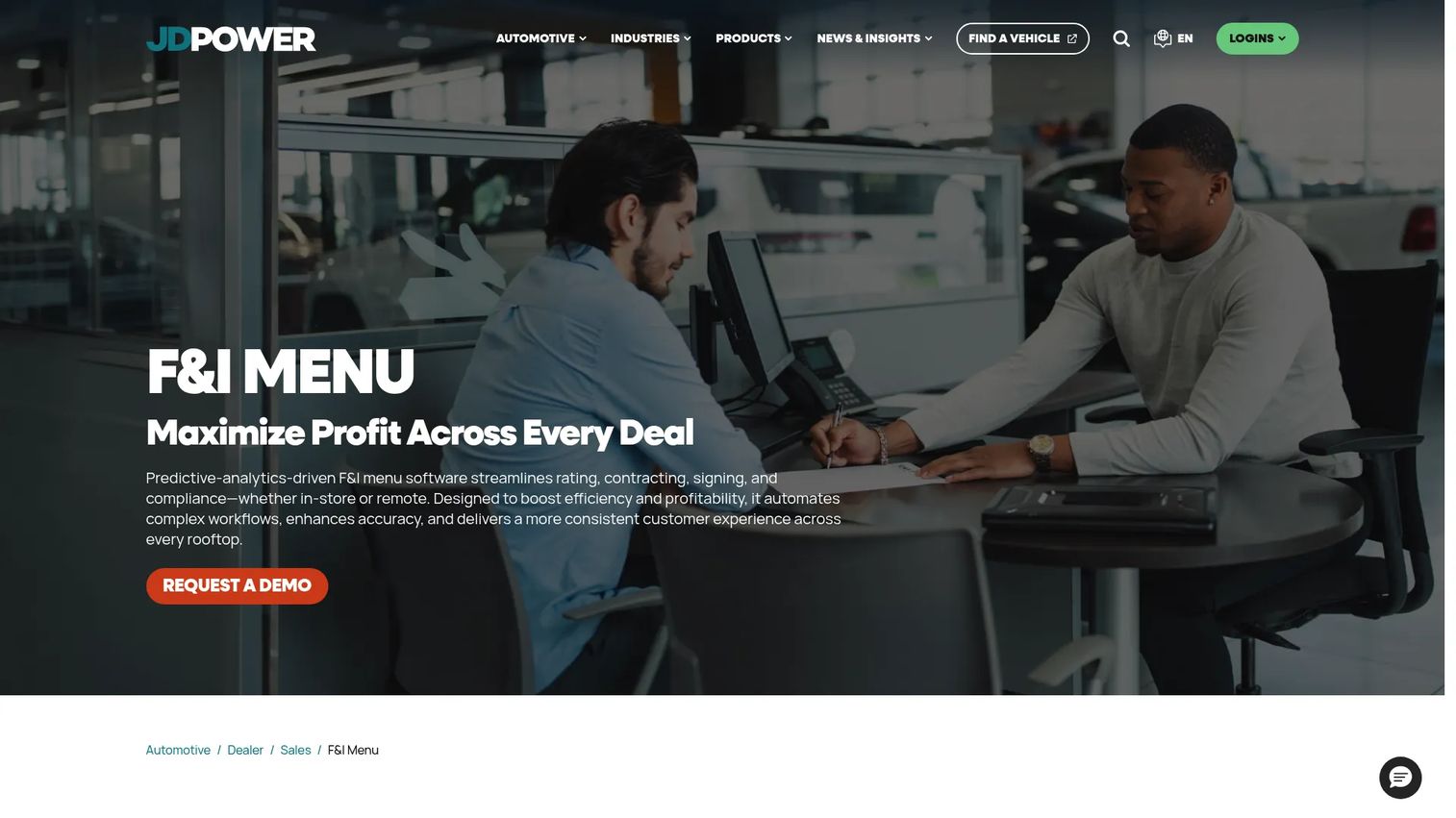 Darwin Automotive digital retailing and F&I presentation software
