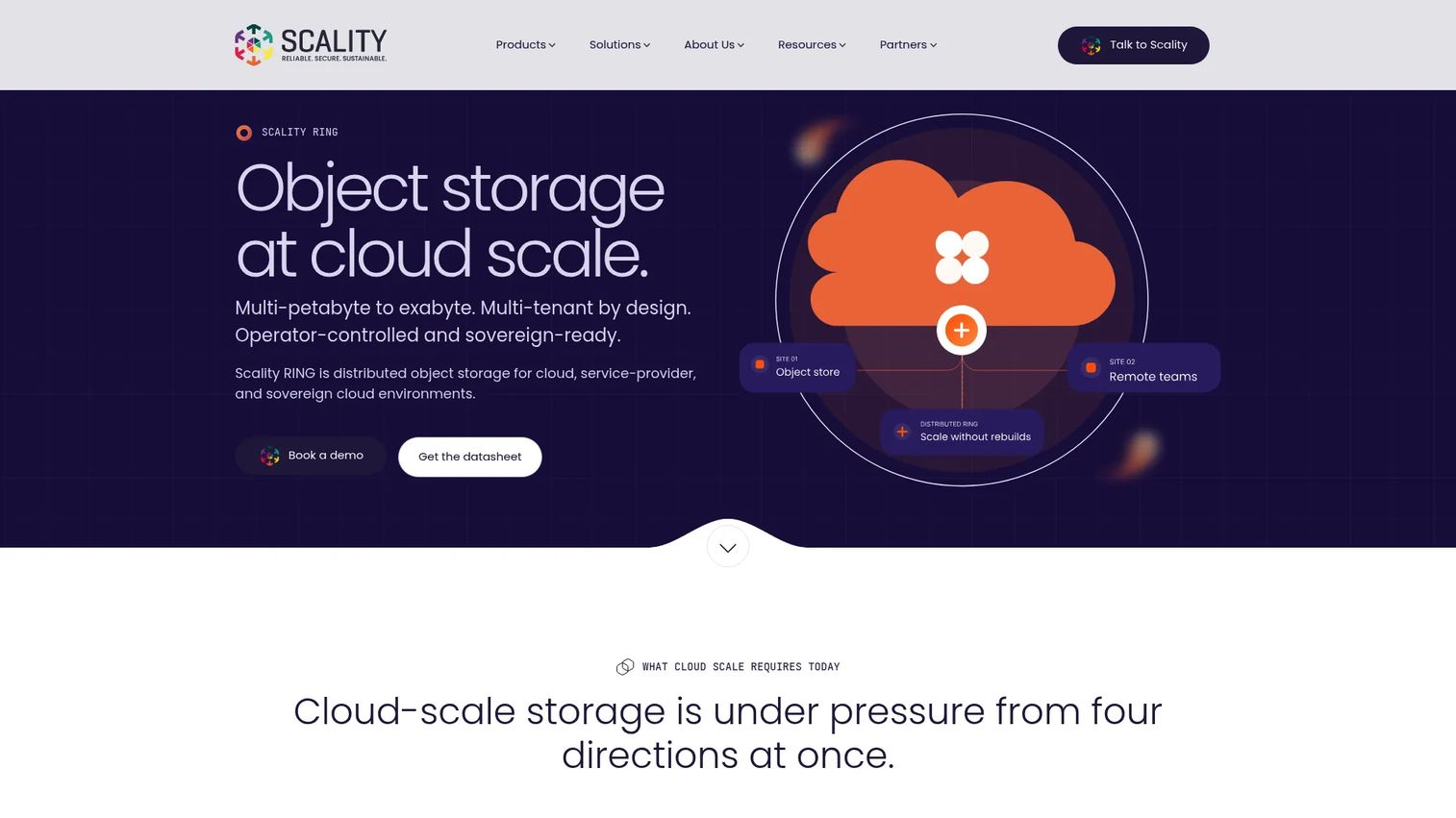 Scality RING distributed object storage for private cloud data
