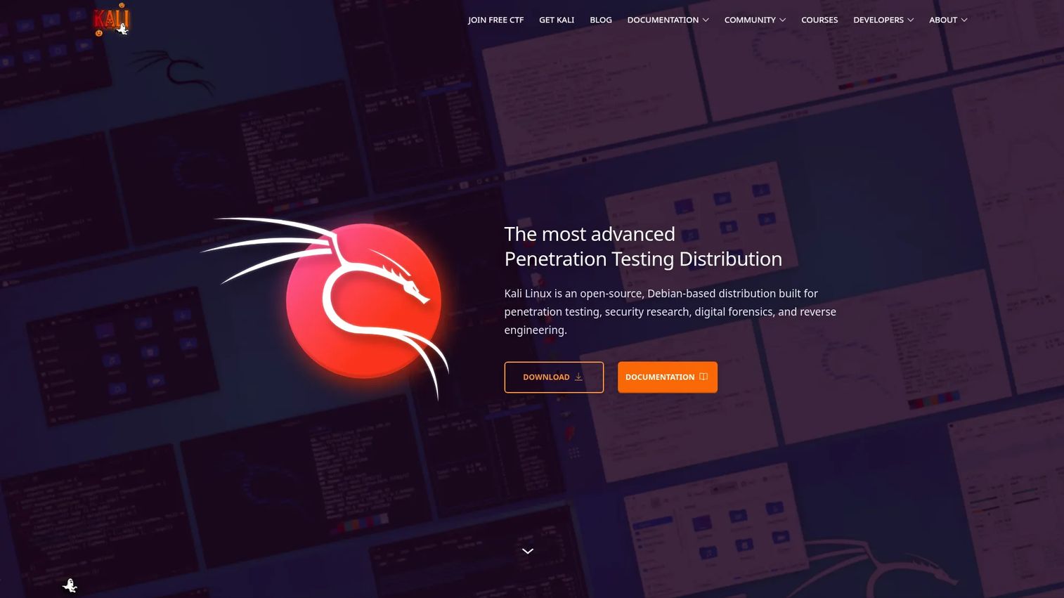 Kali Linux security testing operating system