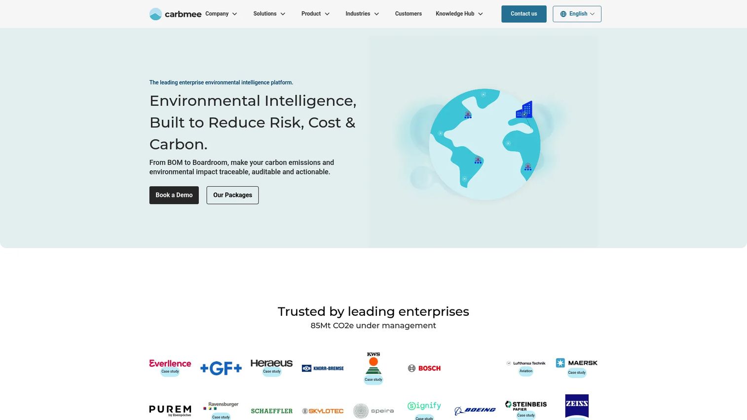 carbmee homepage screenshot