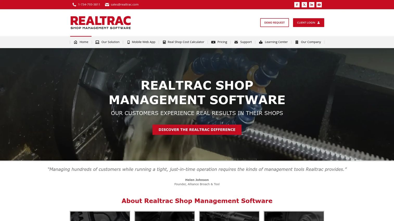 REALTRAC homepage screenshot