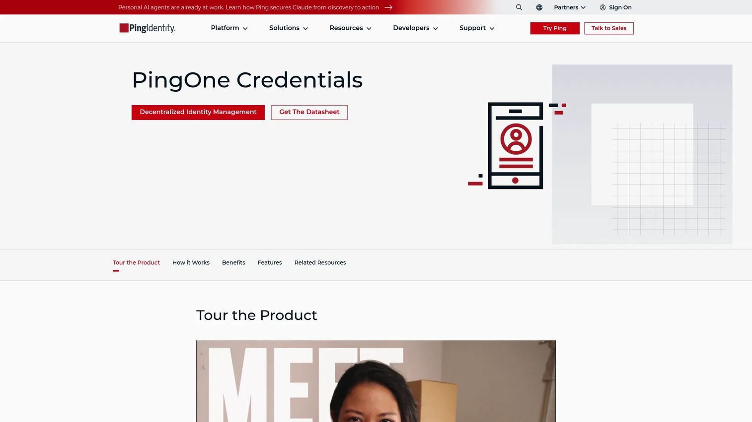 PingOne Credentials workflow for enterprise verifiable credentials