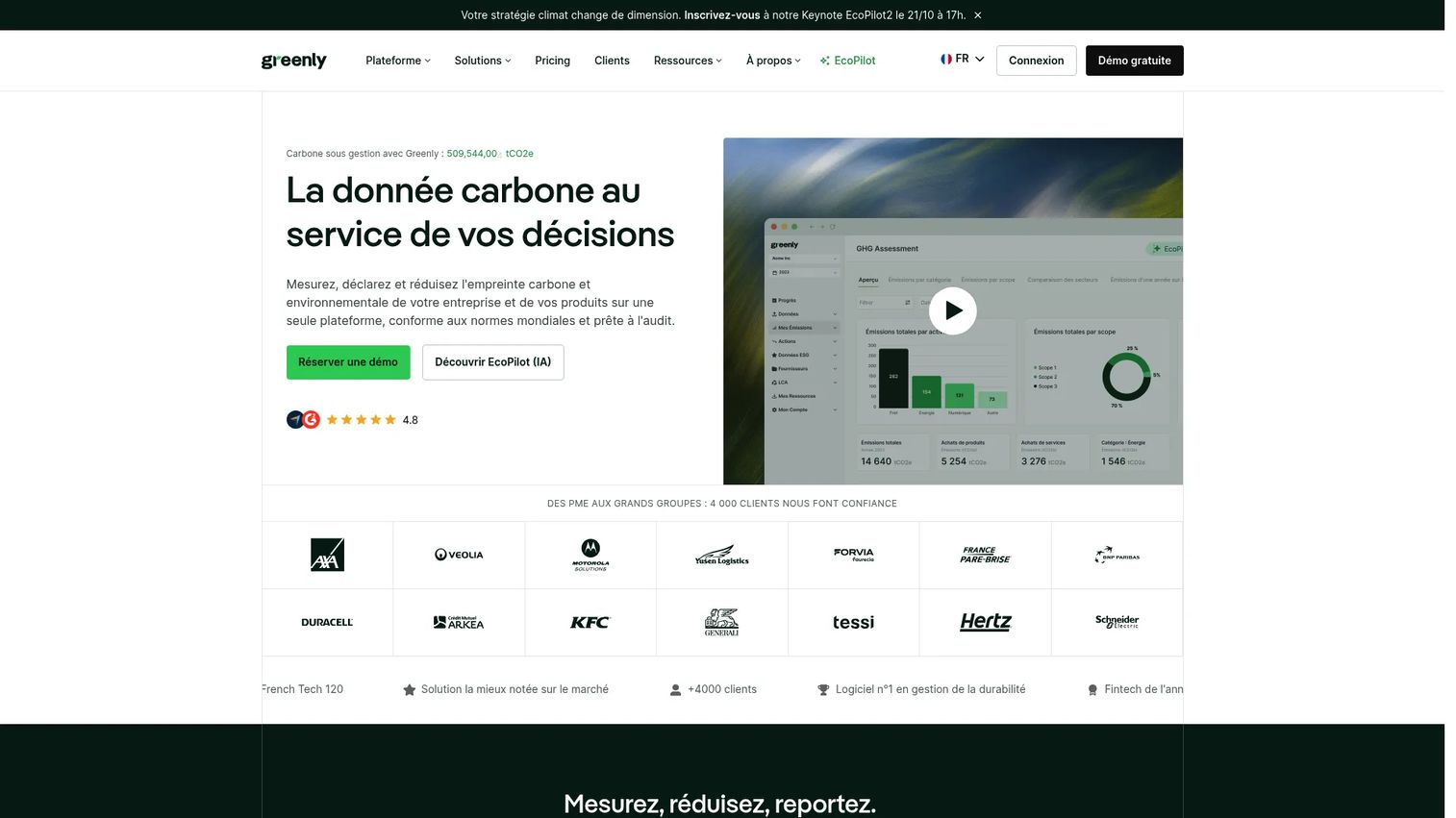 Greenly homepage screenshot