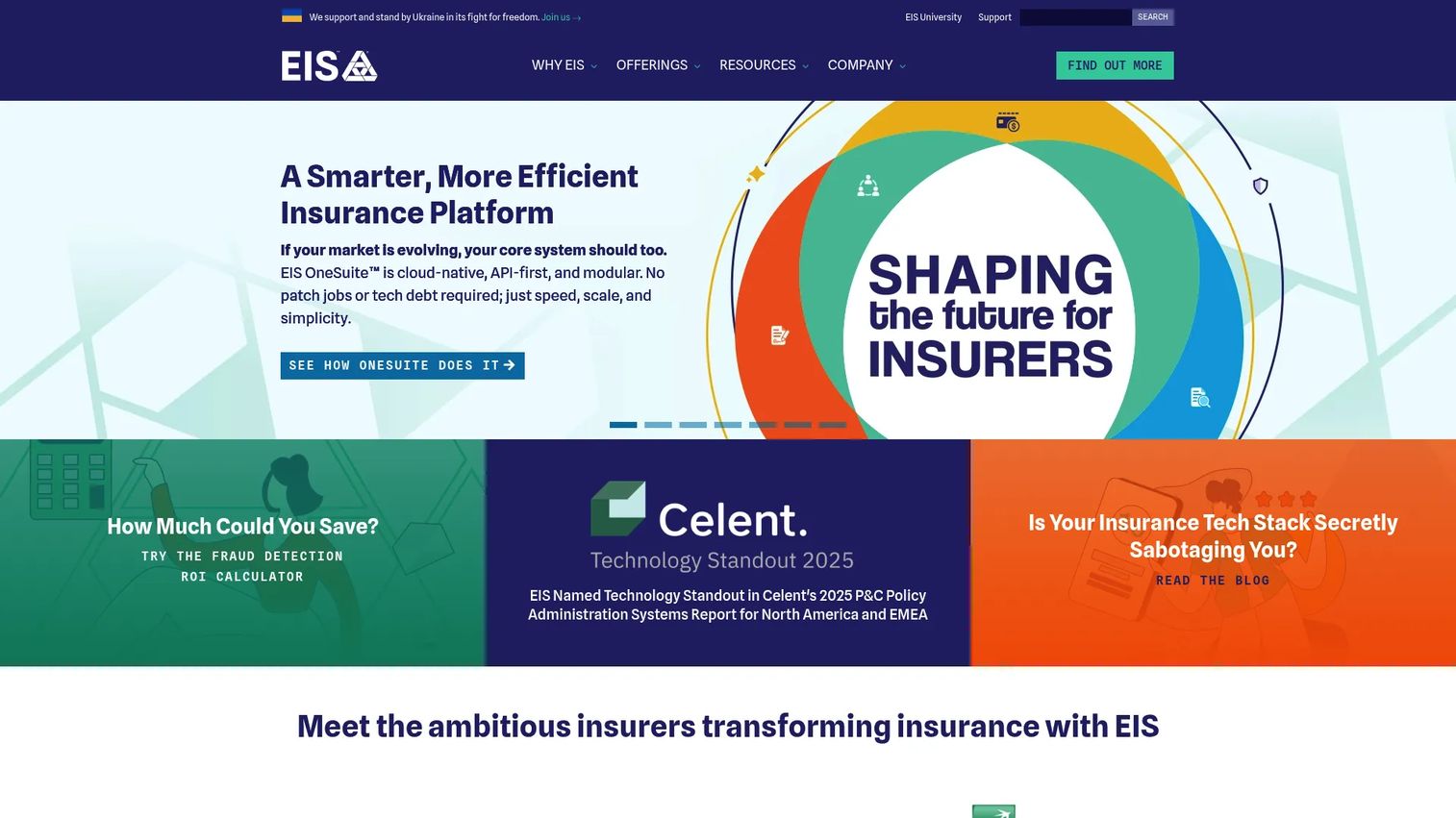 EIS platform combining insurance core operations and digital engagement