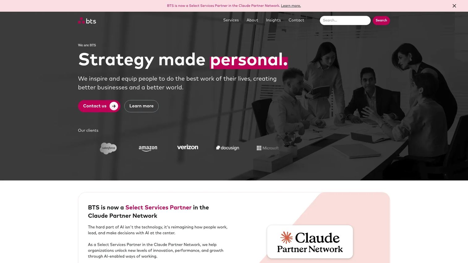 BTS leadership development and business transformation programs
