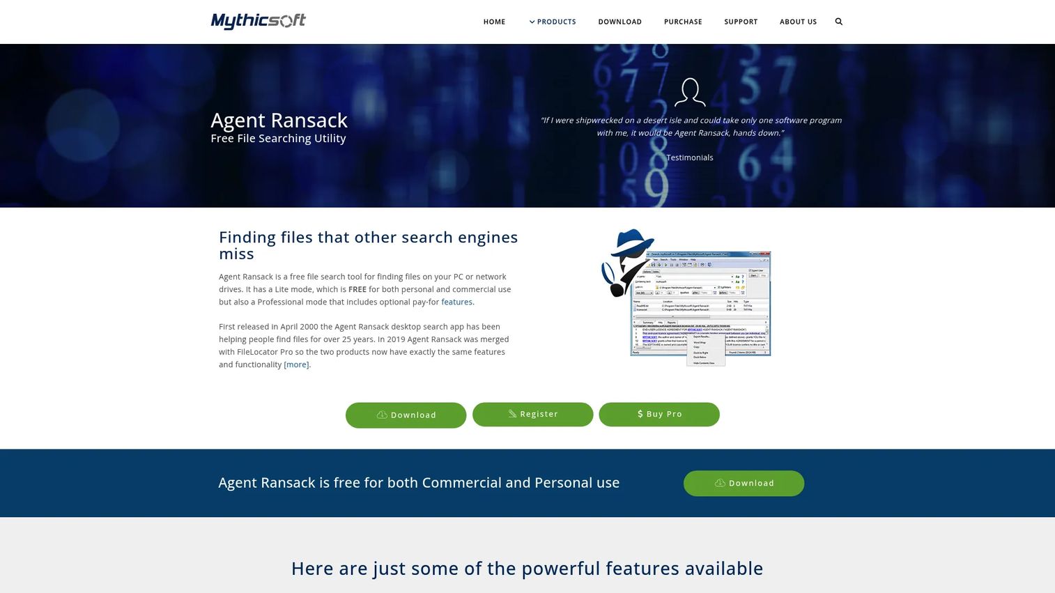 Agent Ransack interface with advanced file search filters