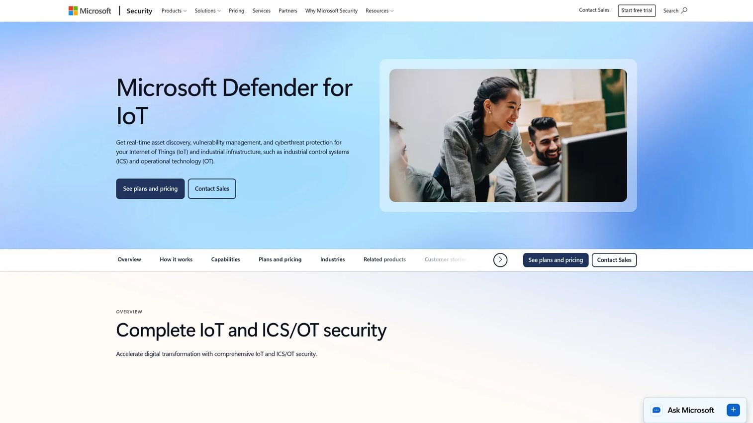 Microsoft Defender for IoT dashboard for industrial and IoT security monitoring