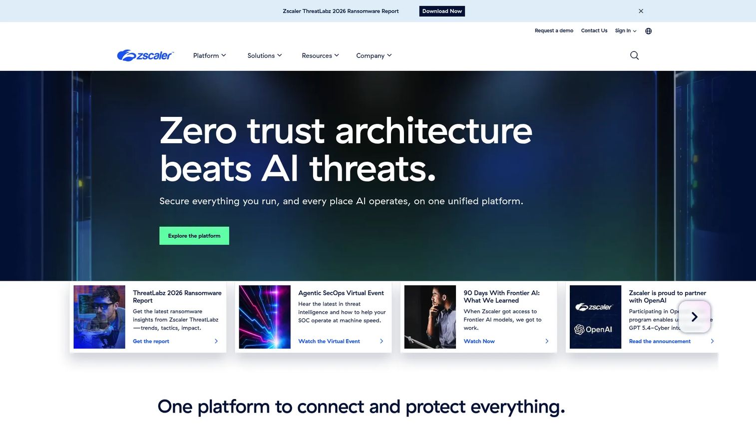Zscaler zero trust cloud data protection dashboard