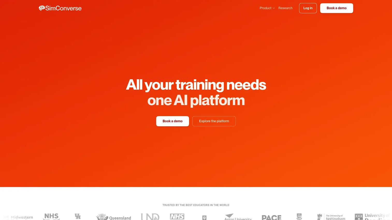 SimConverse AI healthcare conversation simulation interface