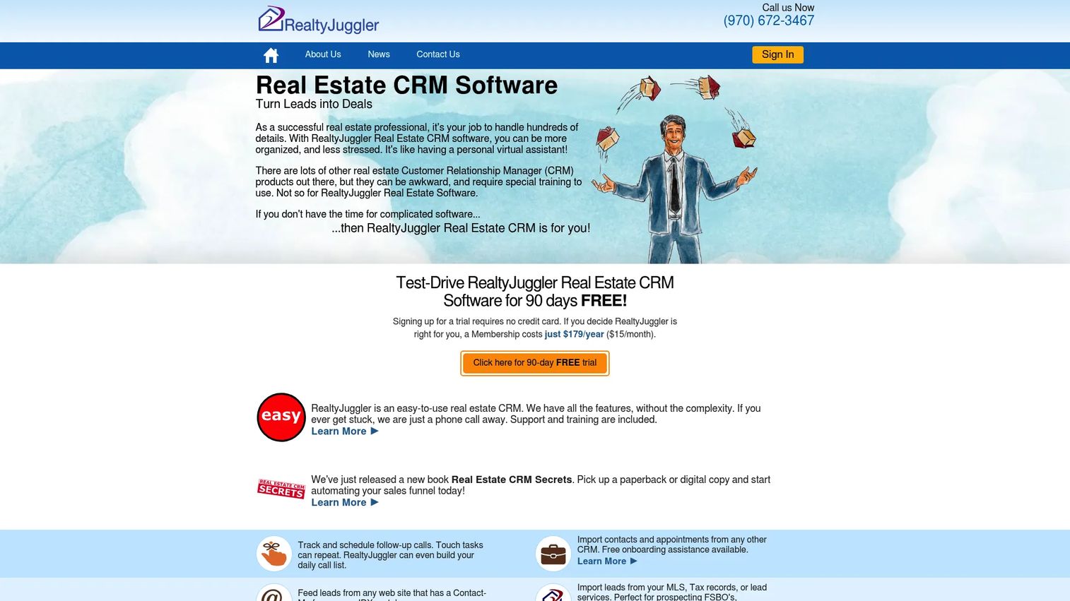 RealtyJuggler CRM transaction checklist and contact management screen