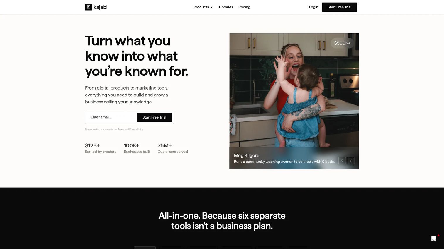 Kajabi course business dashboard