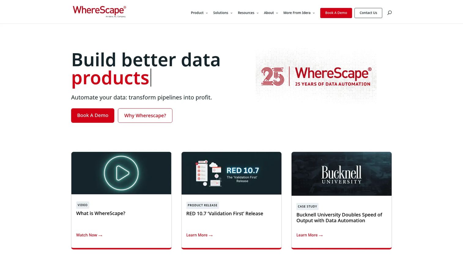 WhereScape RED workspace for automated data warehouse design, deployment, and operations