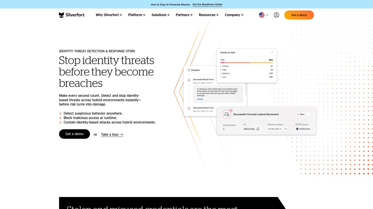 Silverfort Identity Threat Detection and Response policy view