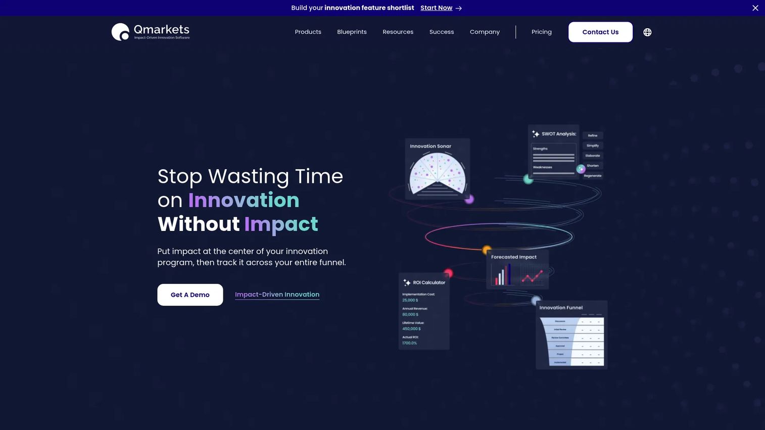 Qmarkets innovation management dashboard