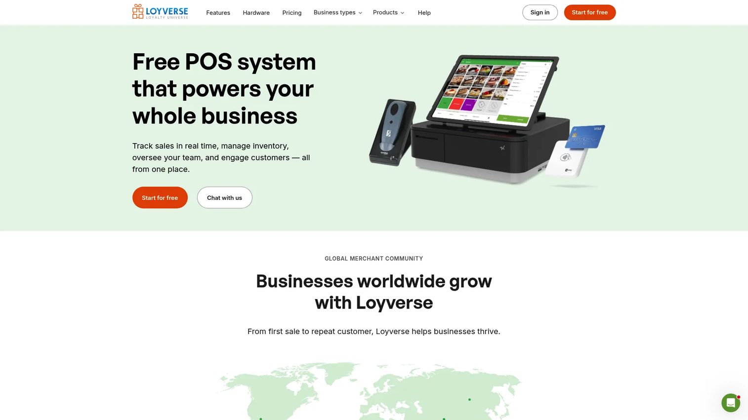 Loyverse POS app showing retail sales and inventory tools