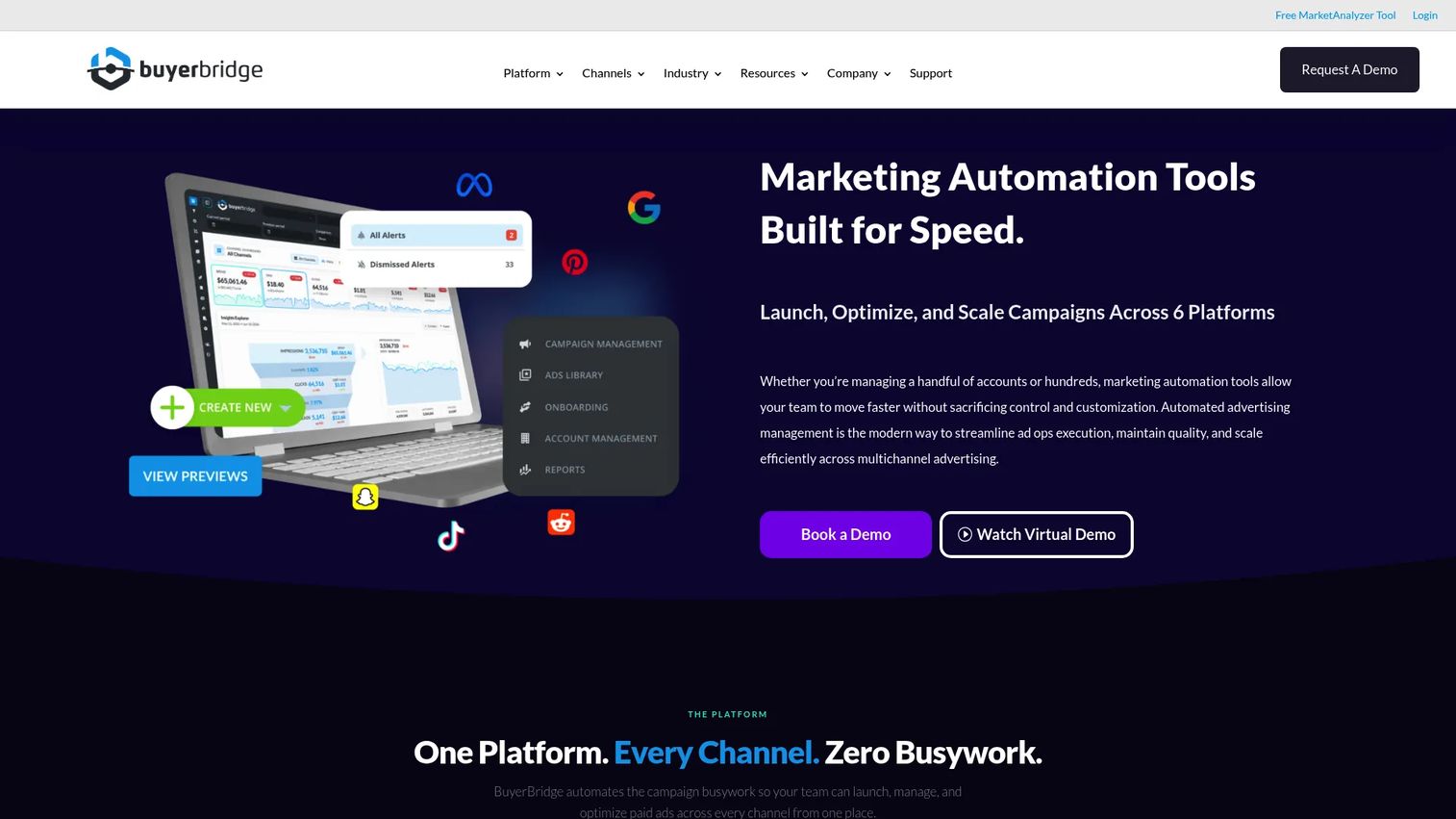 BuyerBridge automotive marketing software for inventory-feed advertising and dealer-group campaigns