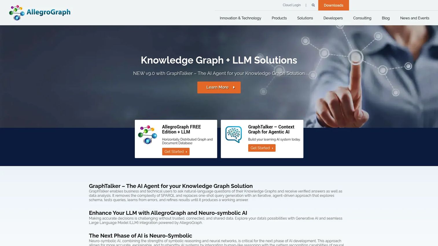AllegroGraph RDF database for knowledge graph and semantic analytics workloads