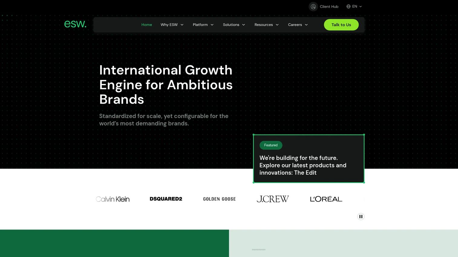 ESW cross border ecommerce experience for global retail