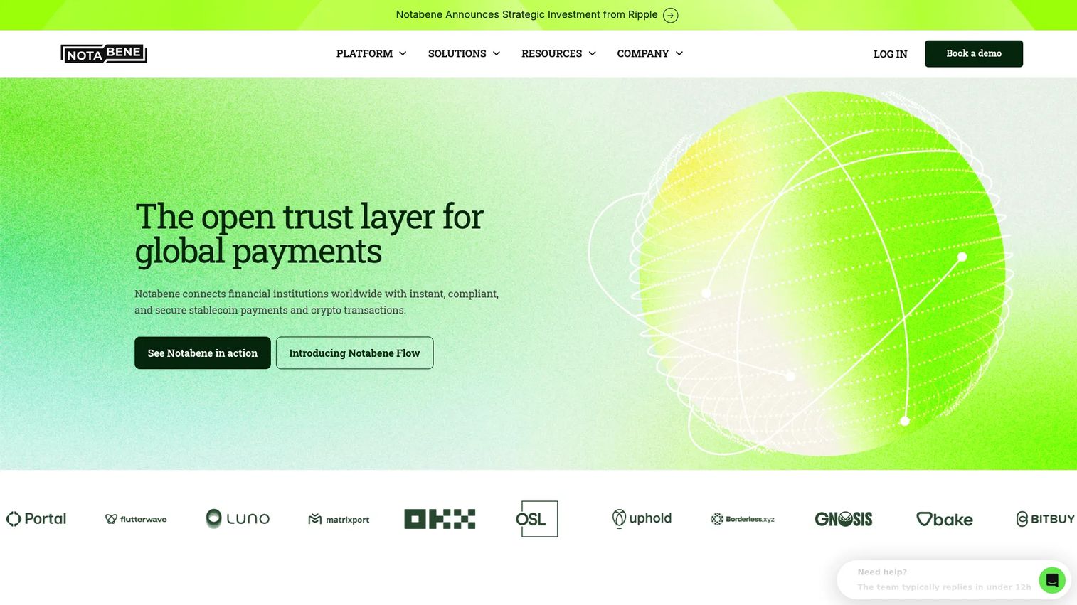 Notabene Travel Rule and stablecoin transaction compliance infrastructure