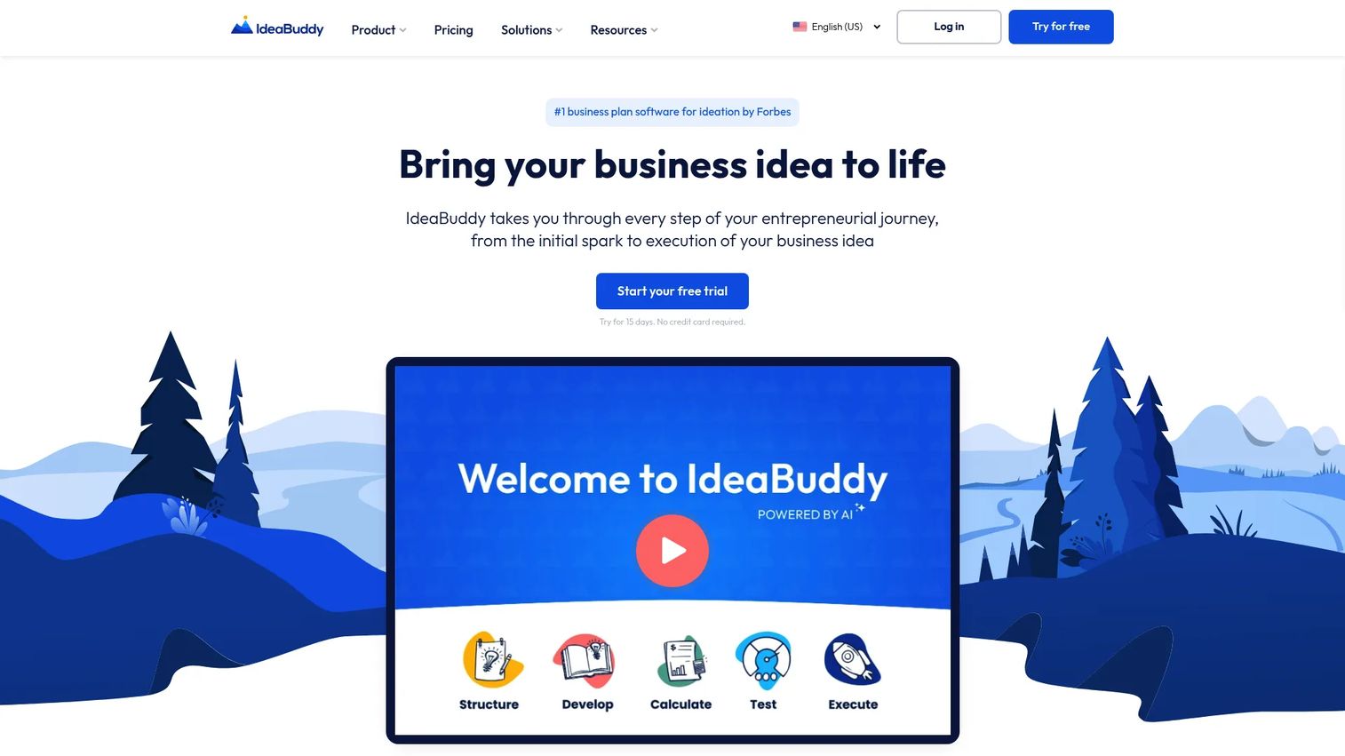 IdeaBuddy homepage screenshot