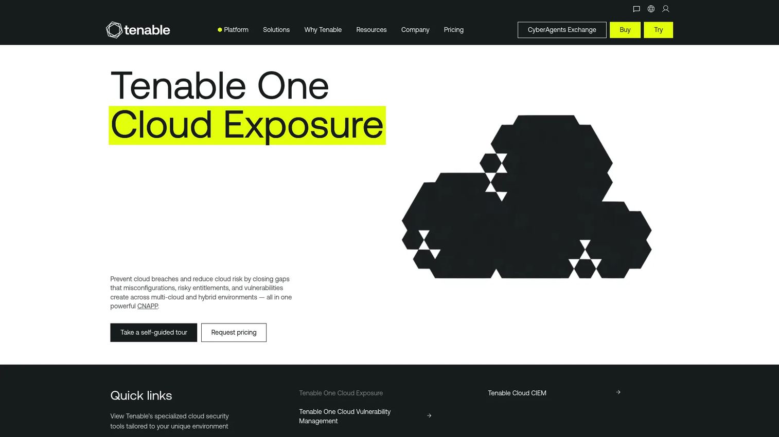 Tenable Cloud Security workload exposure dashboard