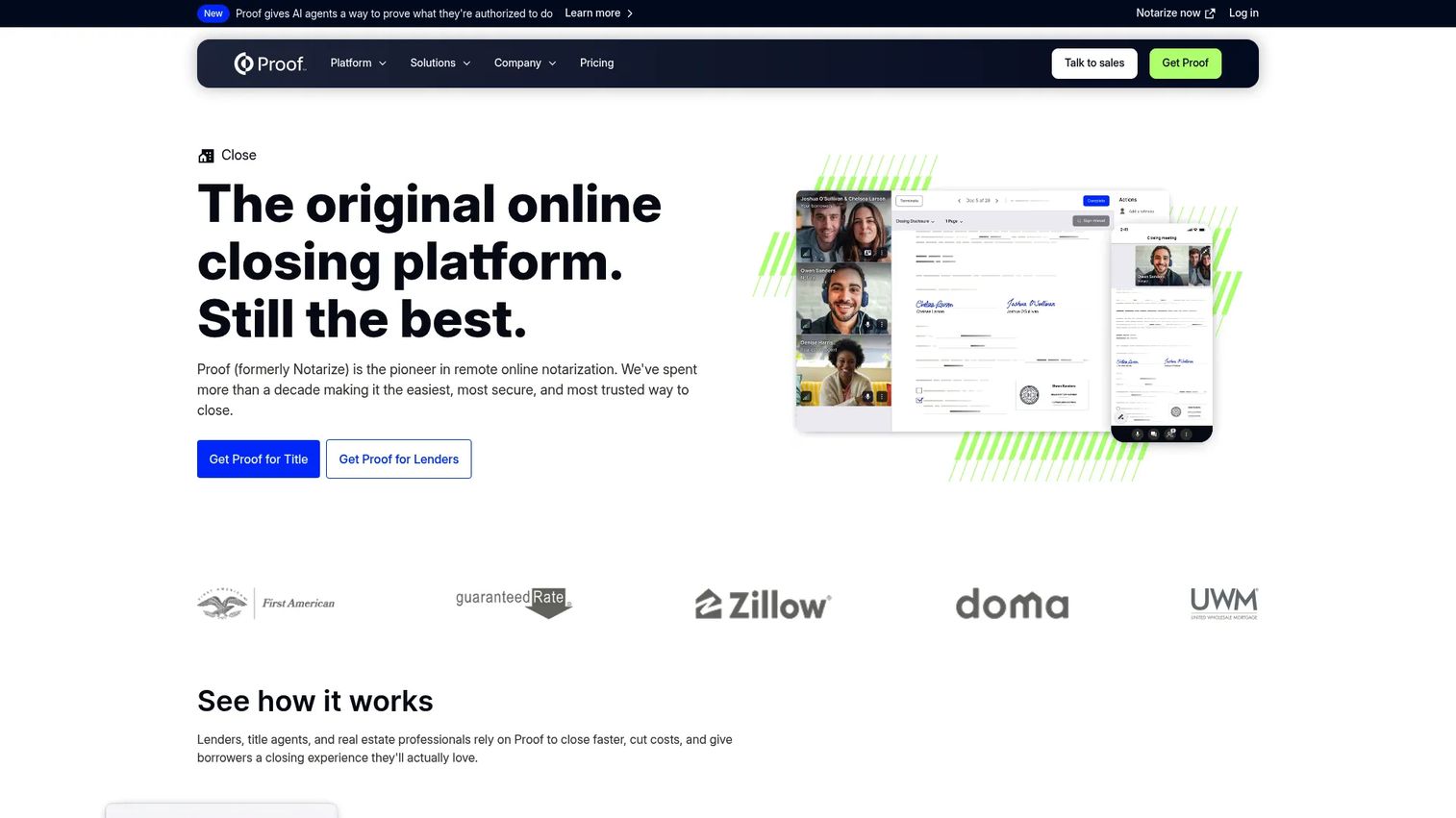 Proof Close online notarization and eClosing software