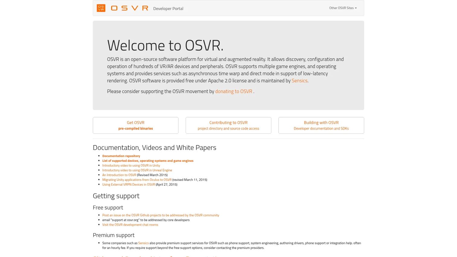 OSVR open-source VR platform marketplace and ecosystem