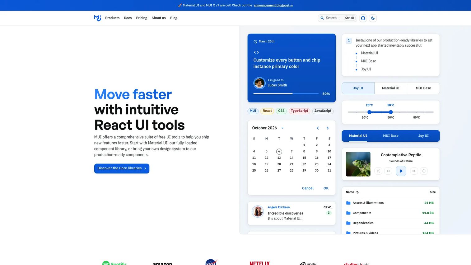 Comparison of React component libraries for scalable product interfaces in 2026