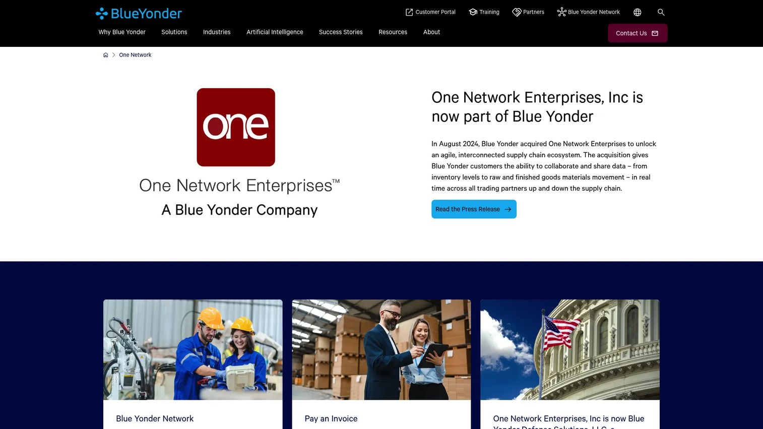 One Network Enterprises homepage