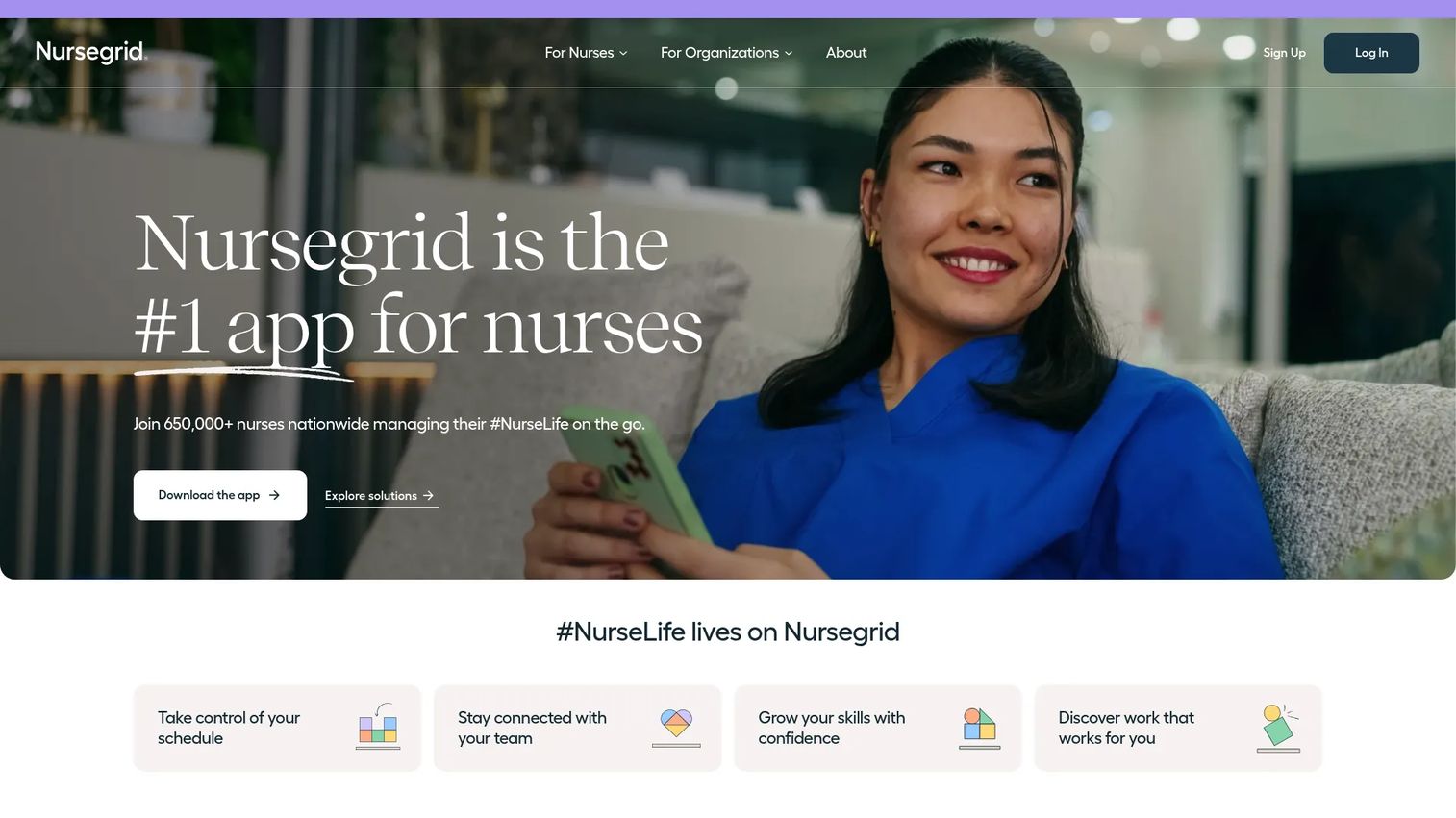 NurseGrid nurse scheduling mobile app