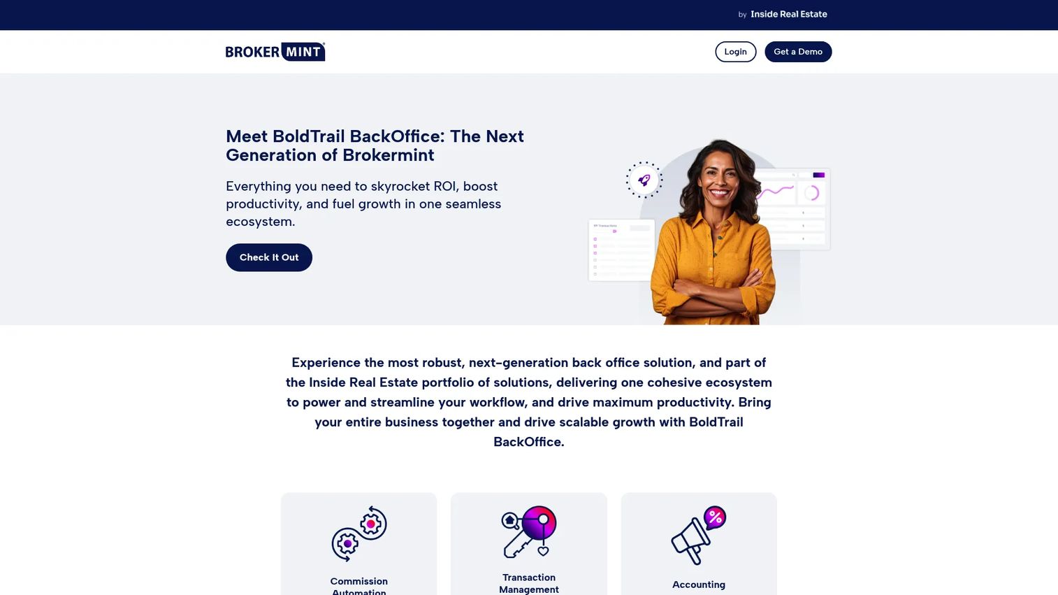 Brokermint commission and transaction management dashboard