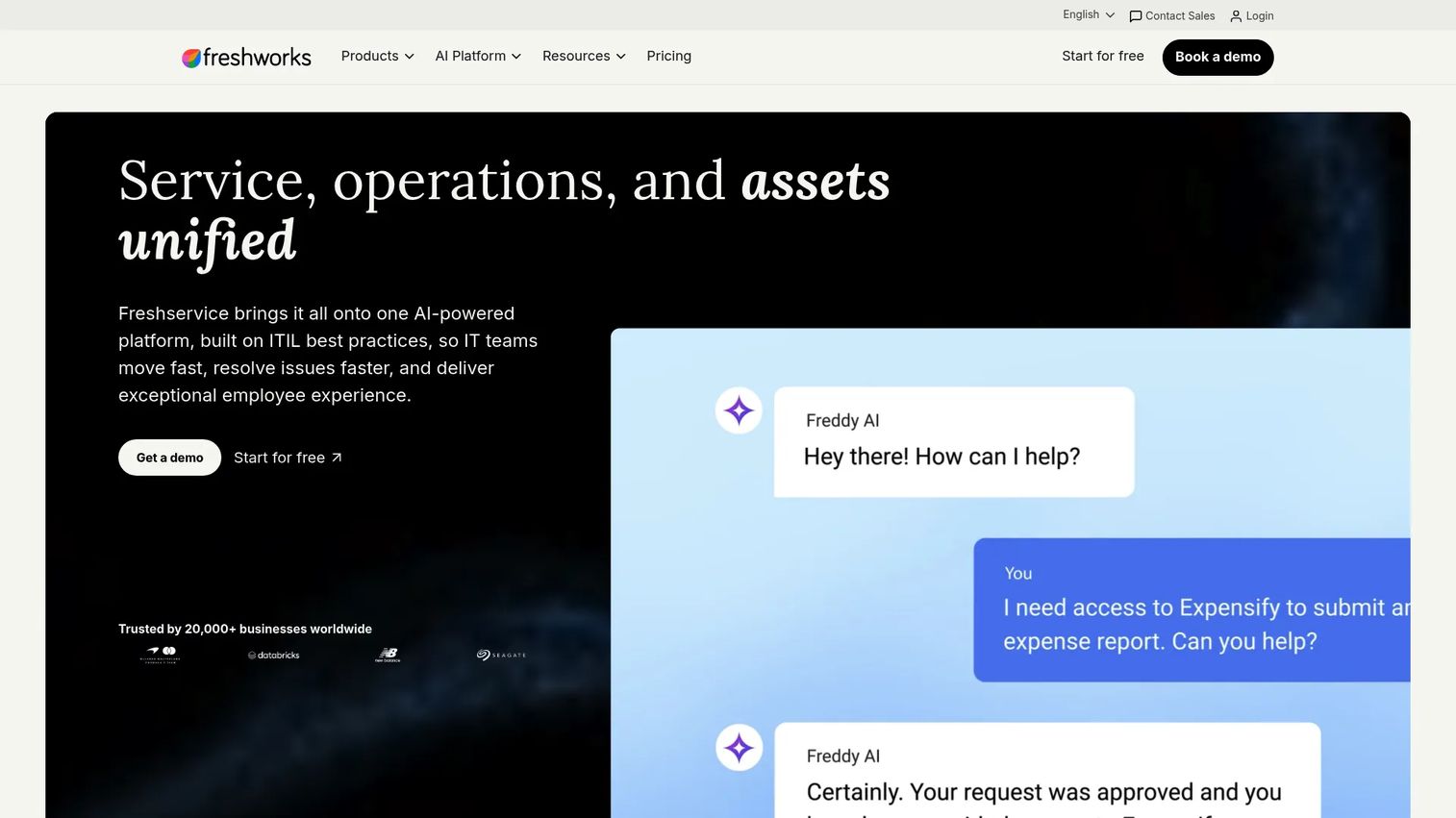 Freshservice IT alert converted into a service desk incident
