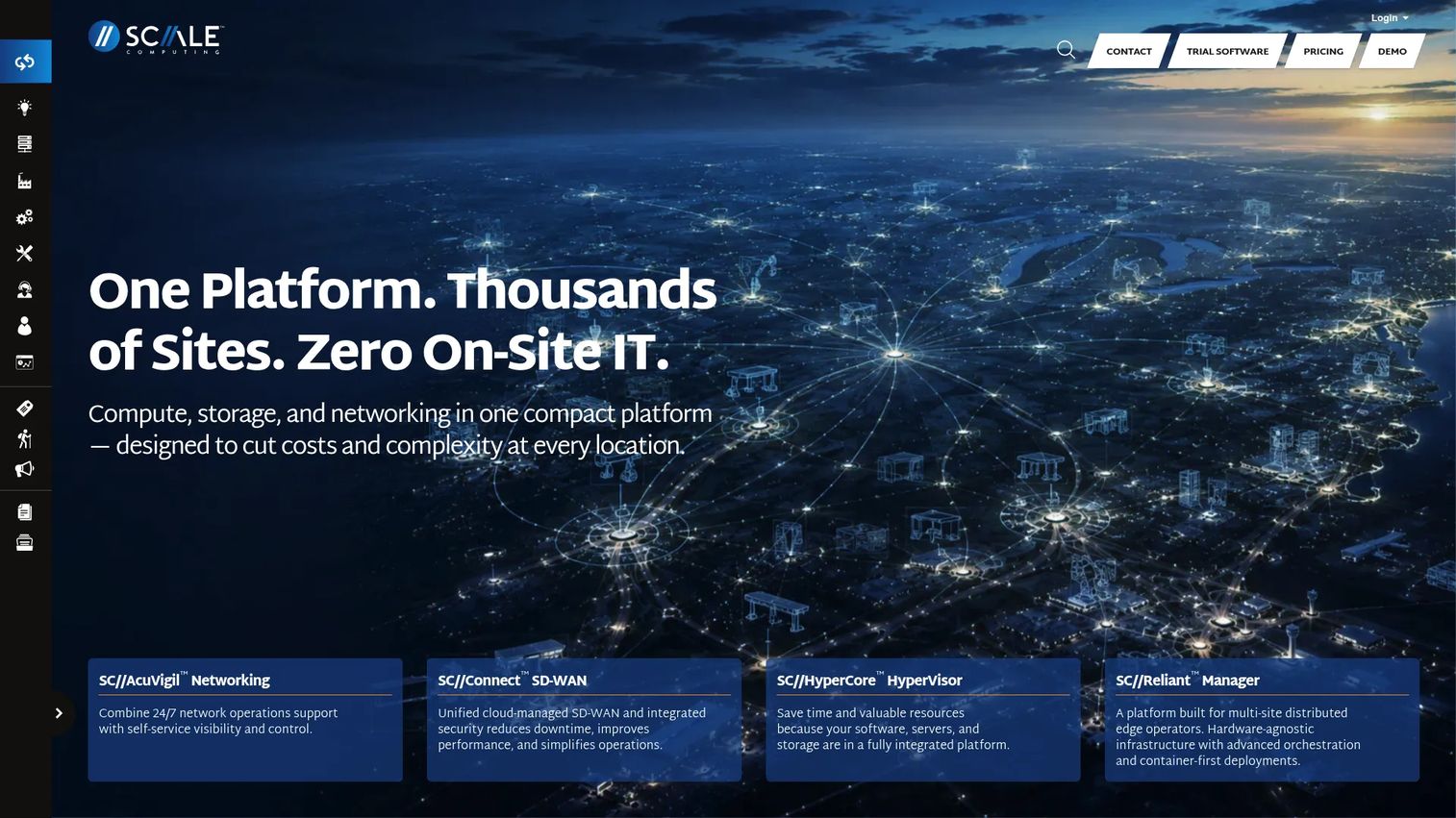 Scale Computing Platform virtualization management dashboard
