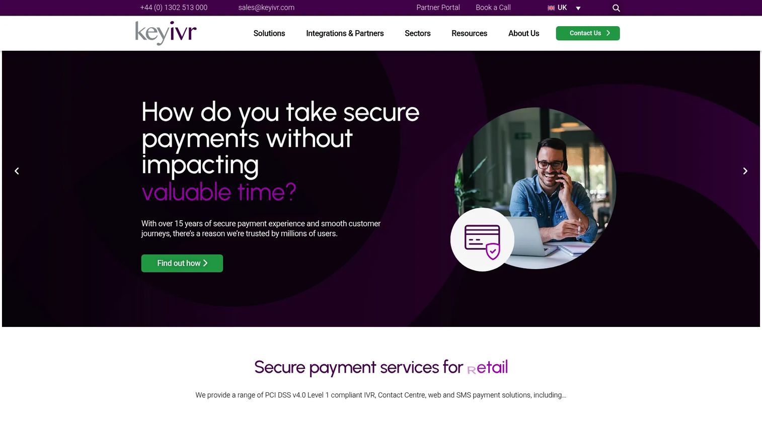 KeyIVR payment software for IVR and contact center payments