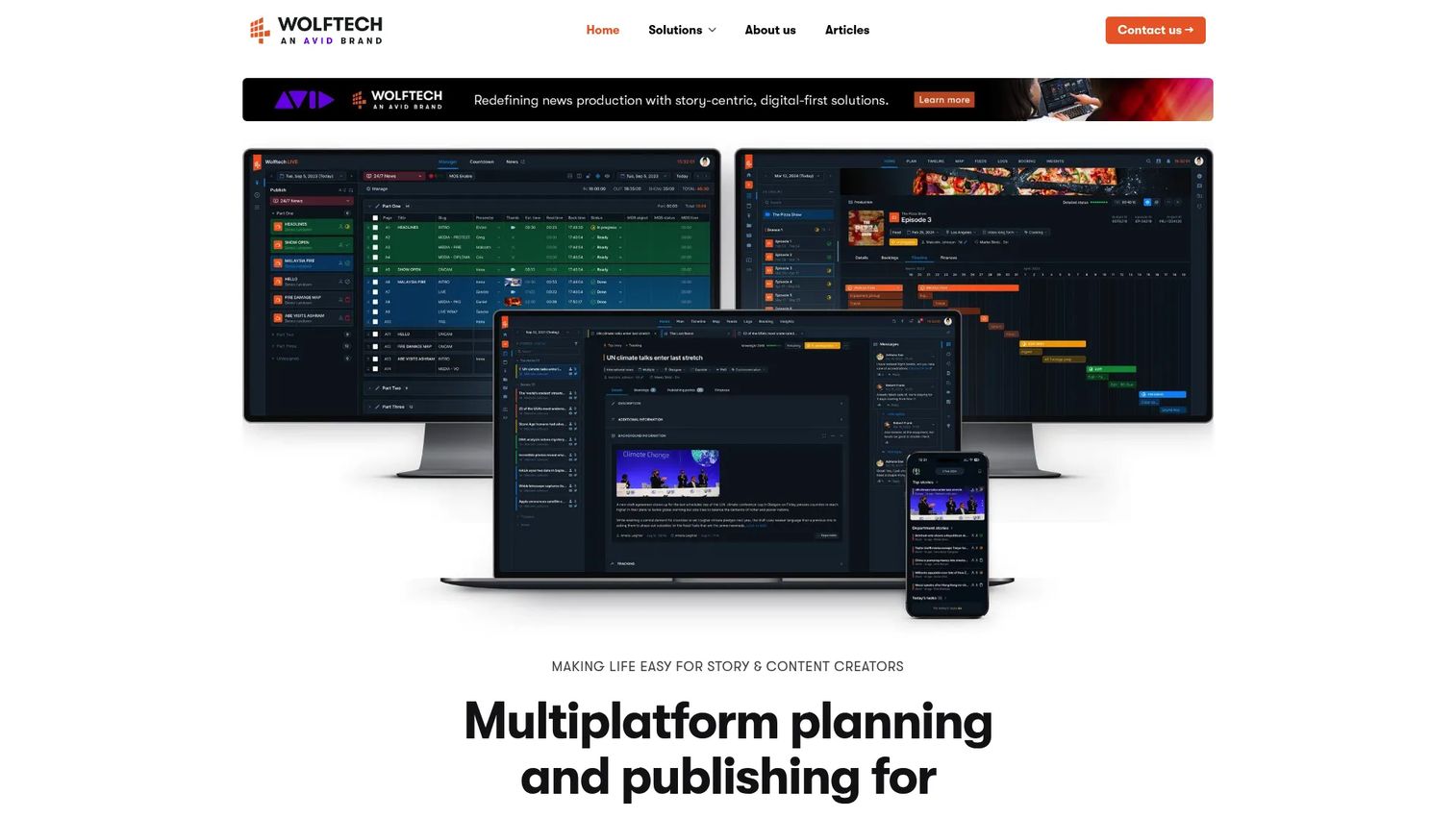 Wolftech newsroom planning and editorial software