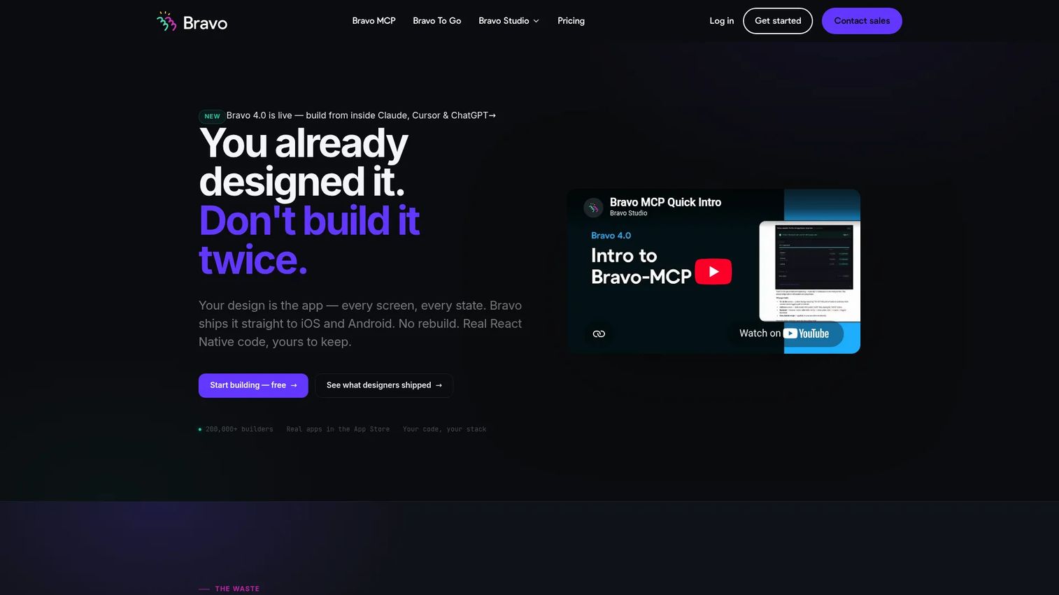 Bravo Studio showing a Figma design being converted into a native mobile app preview