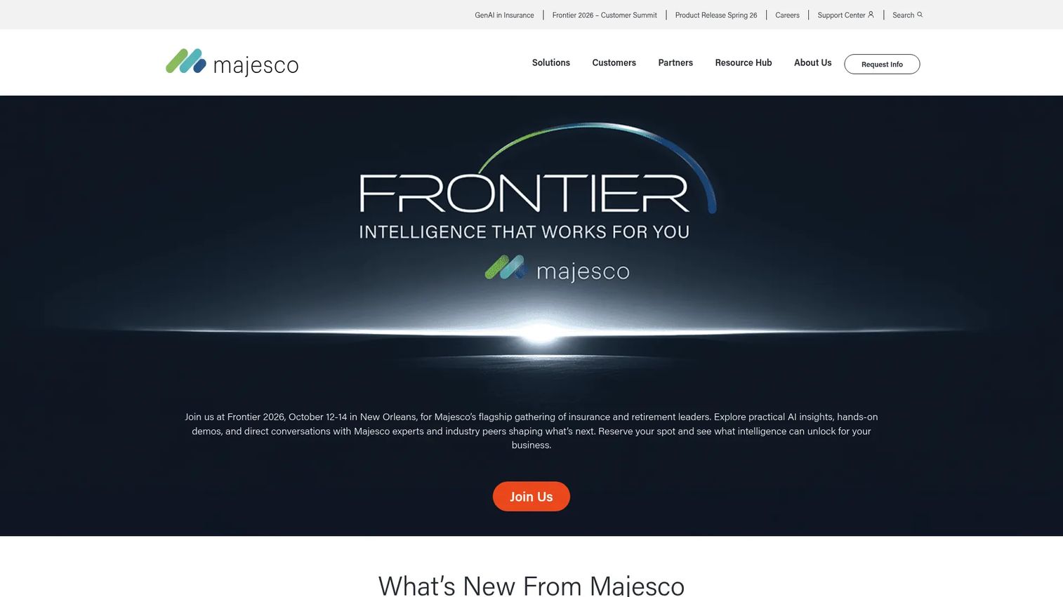 Majesco Analytics Platform dashboard for insurance operations