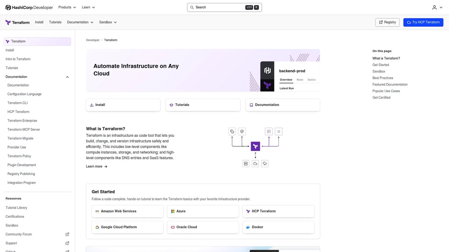 Terraform infrastructure as code workflow for cloud provisioning